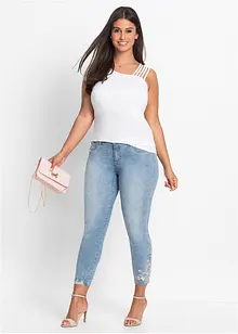 Jeans med broderi, bonprix