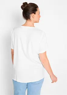 Bluse i viskose, kort arm, bonprix