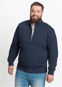 Sweatshirtjakke med høy kant i halsen, bonprix