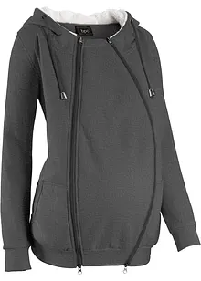 Bærejakke/ sweatjakke for gravide med fluffy innside, bonprix
