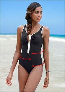 Shape-badedrakt med glidelås, lett formende, bonprix