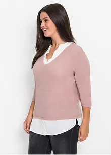 Genser med isydd bluse, bonprix