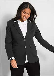 Blazer i bomull med stripede detaljer, bonprix