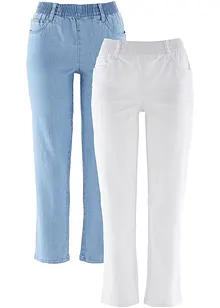 Straight-jeans, Mid Waist, komfortlinning, (2 pack), bonprix