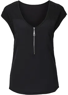 Topp med blondebesetning, bonprix