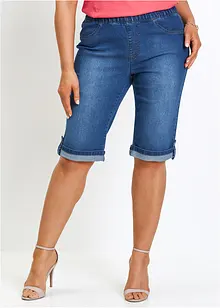 Jeans-bermuda med elastisk linning, bonprix