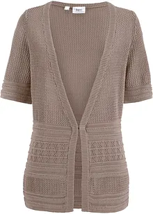 Cardigan med hullmønster, bonprix