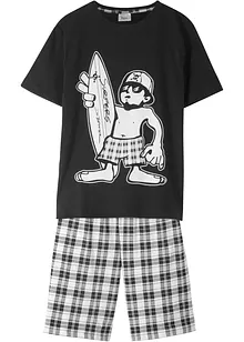 Kort pyjamas i 100% bomull (2-delt sett), bonprix