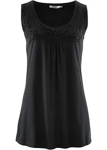 Lang bomullstopp med blonde, bonprix