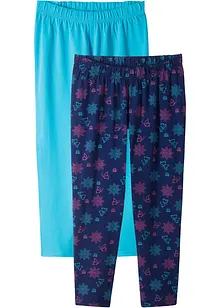 3/4-lang leggings til jente(2-pakning), bonprix