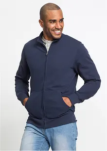 Sweatshirtjakke med høy kant i halsen, bonprix