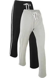 Sweatbukse av ren, fast bomull (2-pack), bonprix