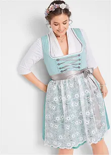 Dirndl med blondeforkle, knelang (2-delt sett), bonprix