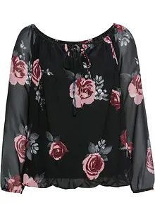 Bluse med snøring, bonprix