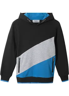 Sweatshirt med hette og Colour Block i økologisk bomull for barn, bpc bonprix collection