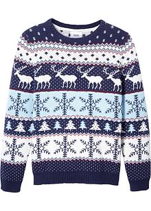 Trendy langermet skjorte med julemotiv. Slim Fit dypgrønn Trendy langermet skjorte med julemotiv. Slim Fit dypgrønn