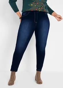 High Waist jeggings i lett, elastisk termo-materiale med komfortlinning., bonprix