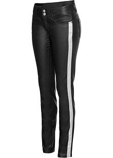 Leggings i skinnimitasjon sort RAINBOW kjøp online Bukse i skinnimitasjon med sidestriper svart Dame bonprix.no