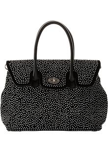Trendy skulderveske i skinnimitasjon sortsølvfarget Veske Crossbody sortsølvfarget bpc bonprix collection
