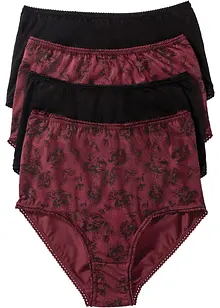 Høy truse med økologisk bomull (4-pack), bonprix