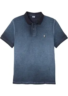 Piquet-poloshirt med vasket look, kort arm, bonprix