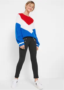 Stretch-bukse av elastisk, økologisk bomullsmiks, bonprix