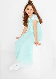 Chiffonkjole med blonde, bonprix