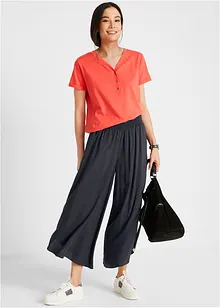 Legglang culottes med elastisk linning, bonprix