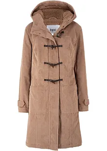 Halvlang duffelcoat med fôr, bonprix