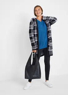 Strikket genser med V-hals, Oversized Fit, bonprix