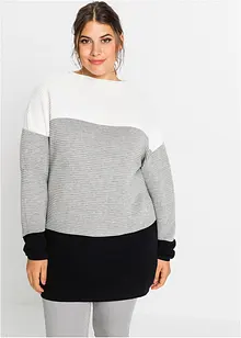 Lang genser med striper, bonprix