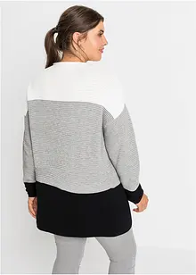 Lang genser med striper, bonprix