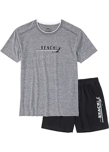 Kort pyjamas med myk bomull, bonprix