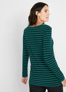 Langermet topp i økologisk bomull, bonprix