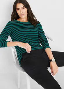 Langermet topp i økologisk bomull, bonprix