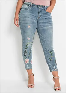 Jeans med broderi, bonprix