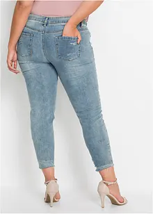 Jeans med broderi, bonprix