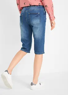 Jeans-bermuda med stretch og oppbrettet nederkant, bonprix