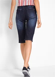 Jeans-bermuda med stretch og oppbrettet nederkant, bonprix