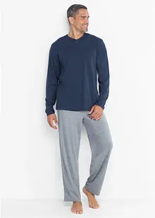 Stilren pyjamas med V-hals, bonprix