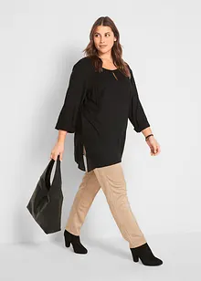 Oversized blusetopp med asymmetrisk kant nederst, bonprix