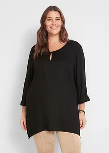 Oversized blusetopp med asymmetrisk kant nederst, bonprix