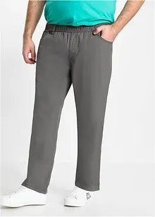 Regular Fit slip on-bukse i ren bomull, Straight (2-pack), bonprix