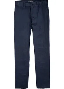 Lin-chinos  med komfort-linning, Regular Fit Straight, bonprix