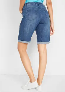 Jeans-bermuda med komfortstretch, med broderi og komfortlinning, bonprix