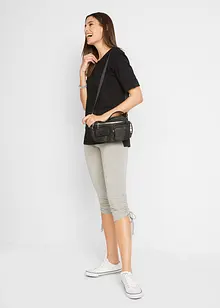 Caprileggings med rynking, 2-pack, bonprix