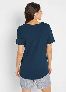 Bomulls-T-shirt med maritimt trykk, bonprix