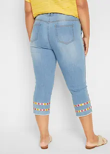 3/4-lang jeans med komforlinning, bonprix