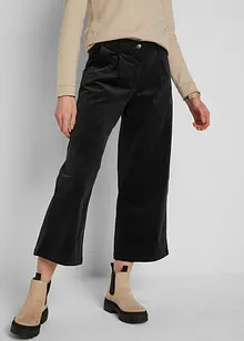 Vid culotte i stretch-cord med High Waist-komfortlinning, 7/8-lengde, bonprix