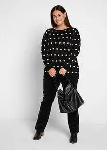 Kordfløyelsbukse med stretch, Straight, bonprix